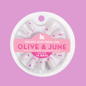 Butterfly Mixed French - Press-On | Medium | Oval