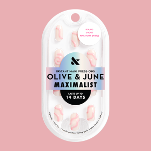 Pink Puffy Swirls - Press-On | Short | Round