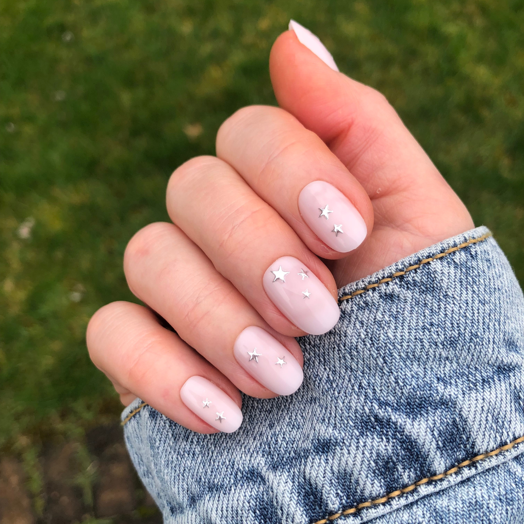 Soft Silver Foil Stars - Press-On | Short | Round - Image 7