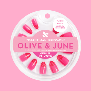 Magenta Chrome Tips - Press-On | Medium | Almond